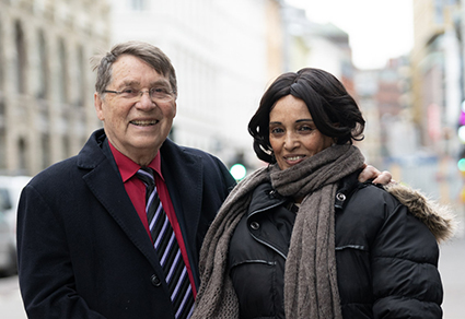 Gunnar St&aring;lsett og Lula Tekle. Foto: Torstein Ihle