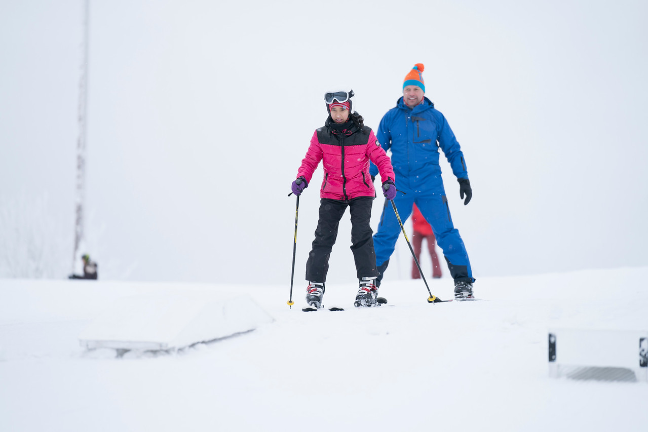 Barn og unge på ski