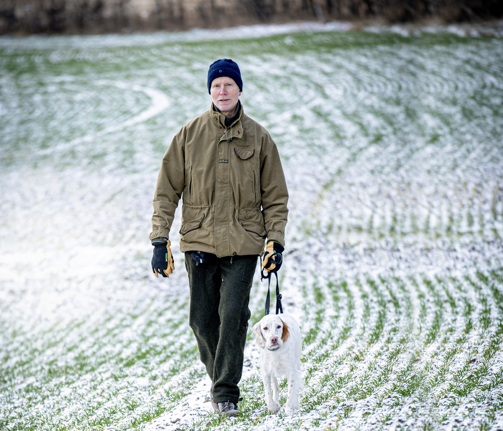 Morten Finckenhagen og en hund