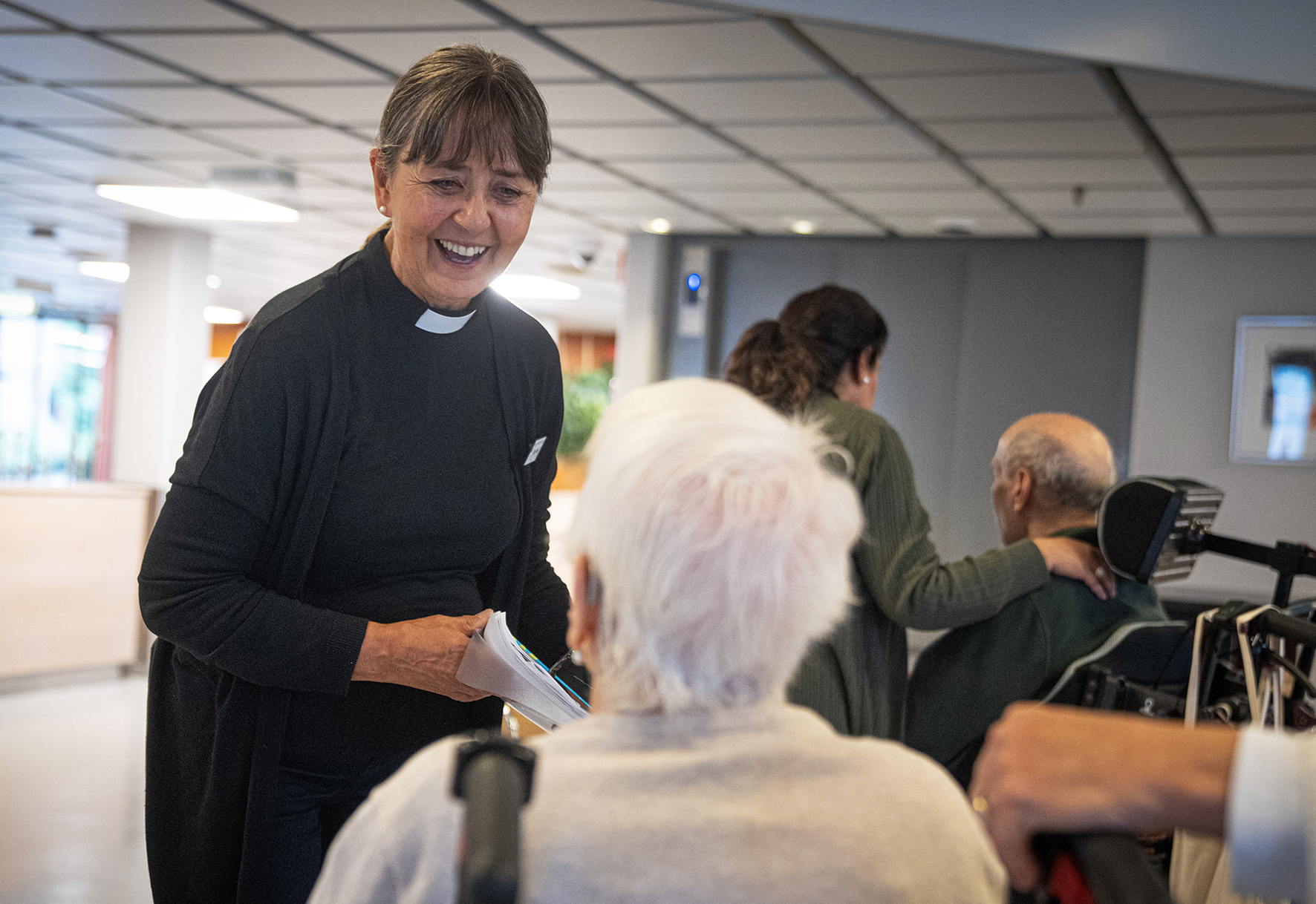 Olga Tvedt på jobb