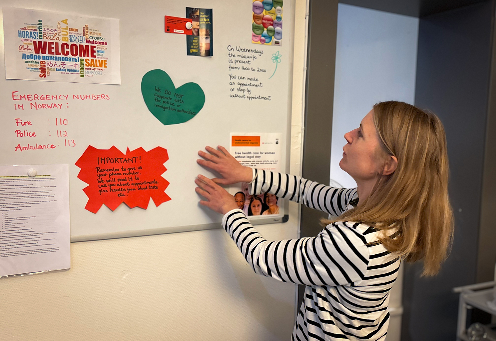 Virksomhetsleder Linnea N&auml;sholm. Helsesenteret for papirl&oslash;se migranter, Oslo.