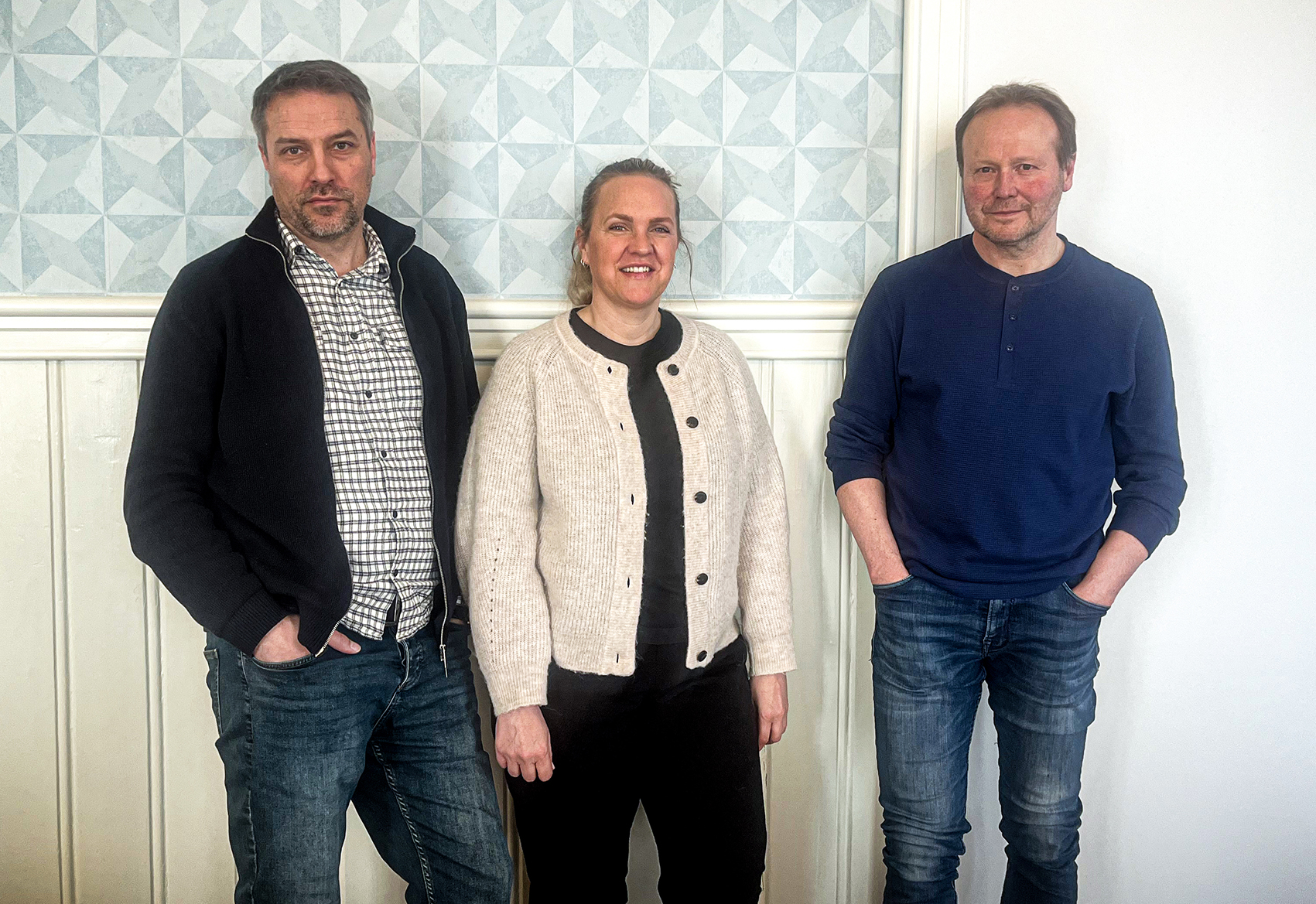 Mann om bord, Trondheim. Fra venstre; Karl Kristian Listanco Einmo, Christine Fenstad Rise og Geir Svebakken.
