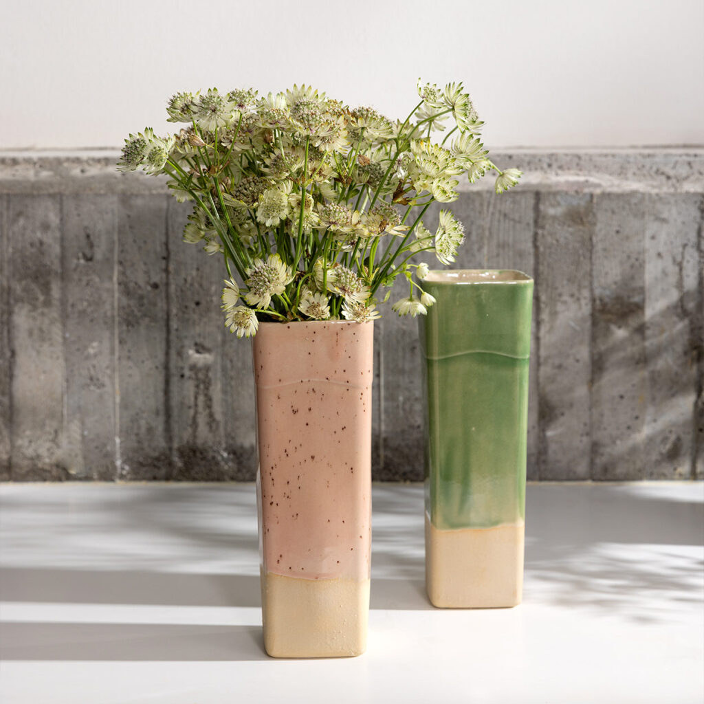 Vase i keramikk - rosa